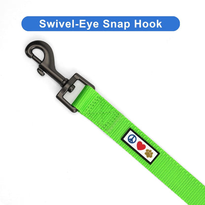 6 FT Solid Color Leash for Puppy - Comfortable Handle Dog Training Leash - 6 Ft - Extra Small/Small - Green